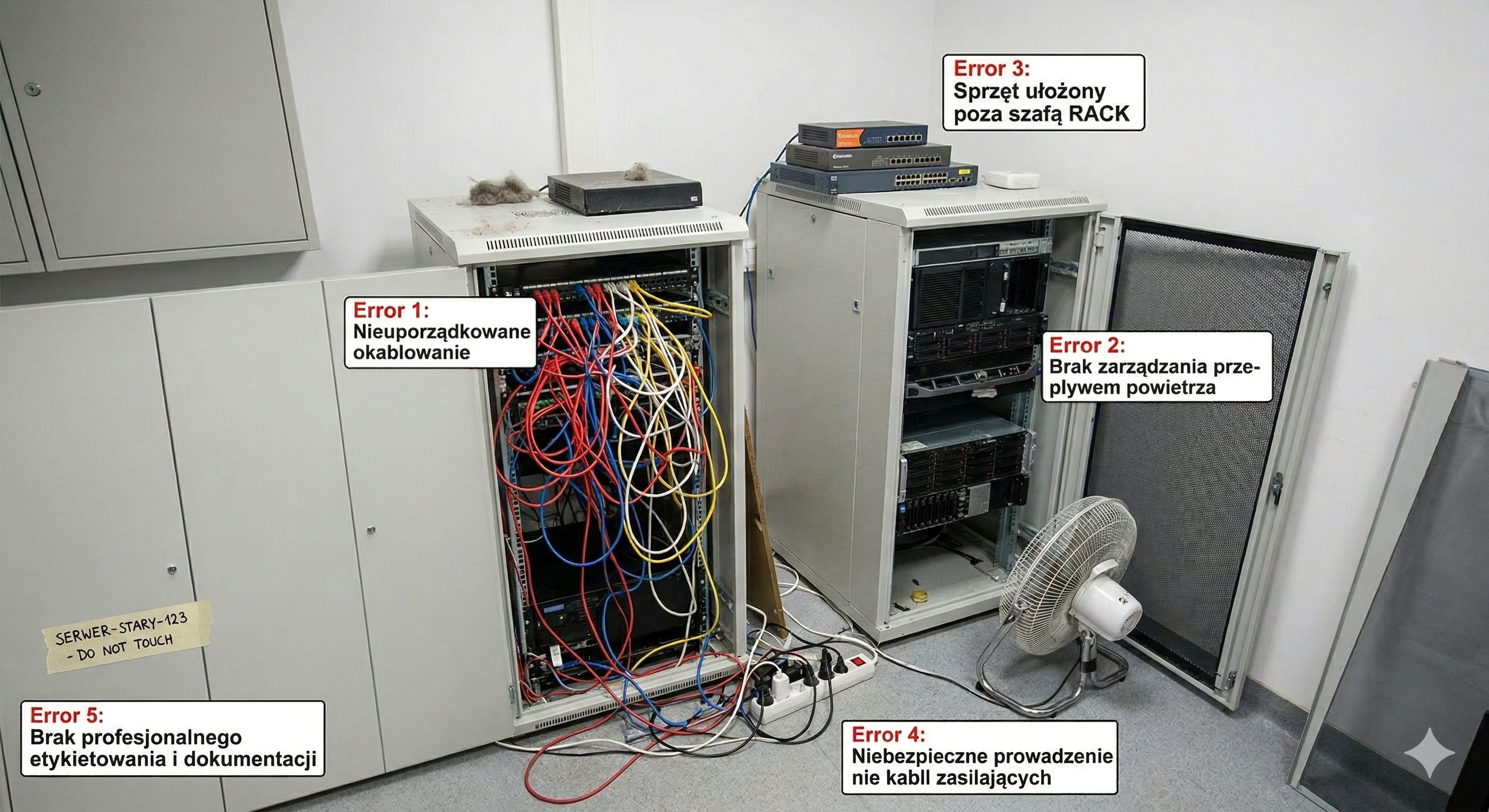 5 błędów w infrastrukturze IT, które powodują awarie i straty w firmie