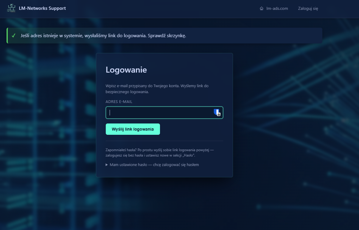 System obsługi zgłoszeń i DocsBook dla klientów