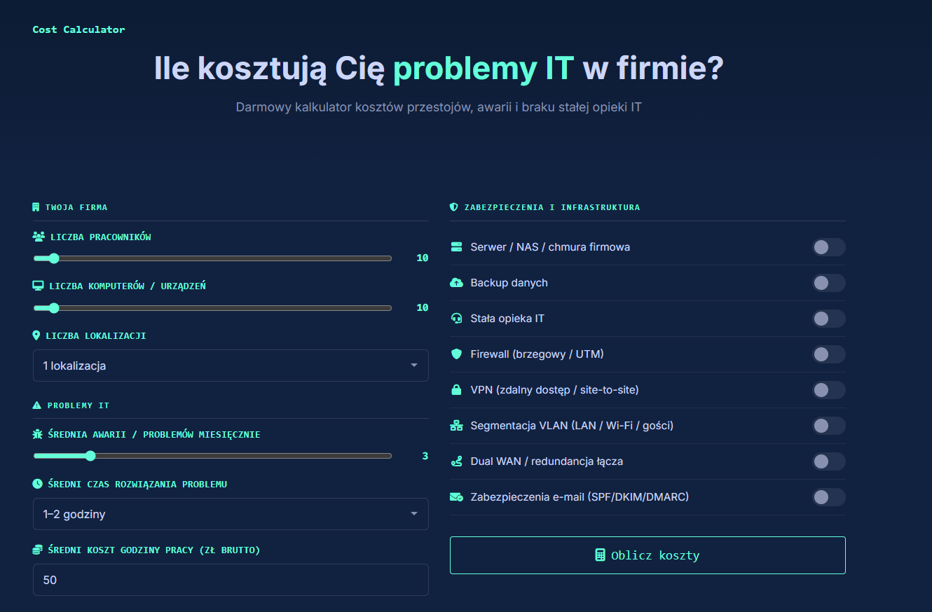Ile kosztuje firmę awaria IT? Ukryte koszty przestojów, których nikt nie liczy